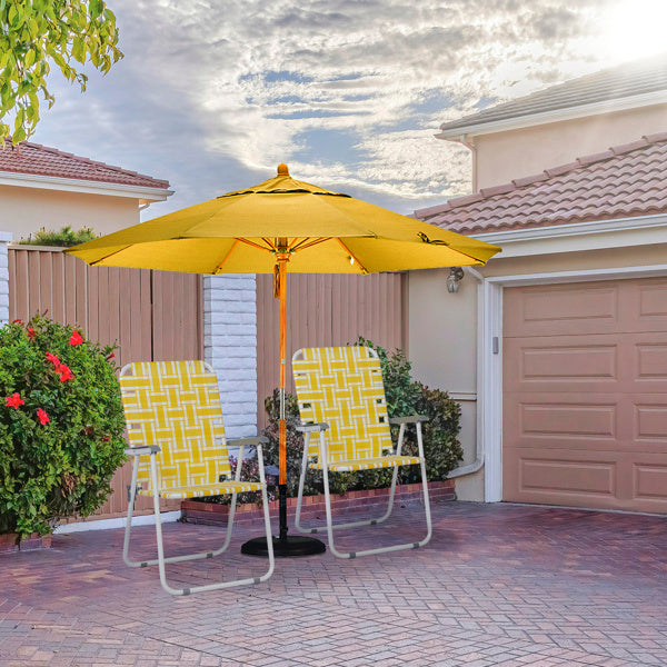 2pcs Yellow & White Striped Beach Chairs