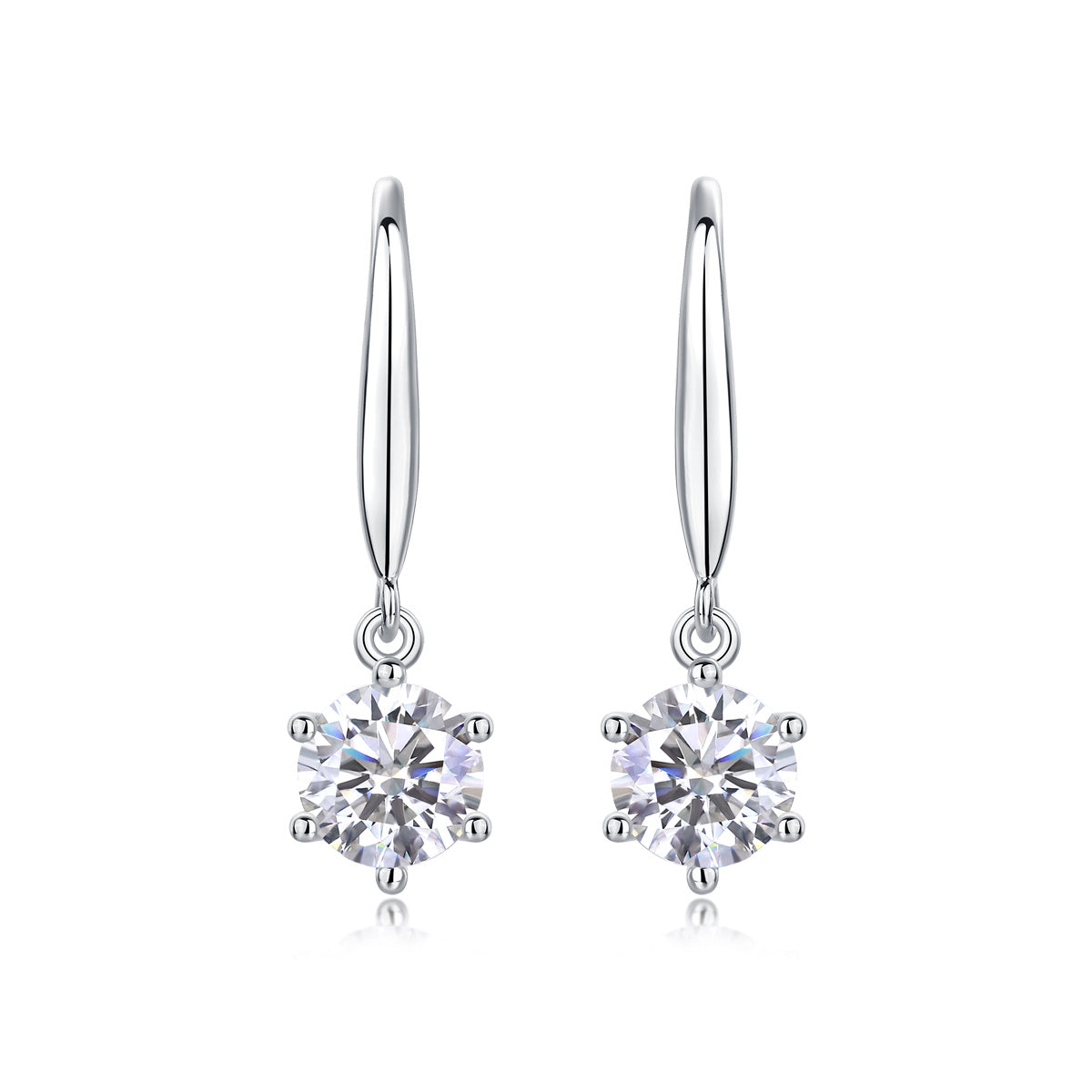 Jumping Wind Moissanite Silber Ohrringe