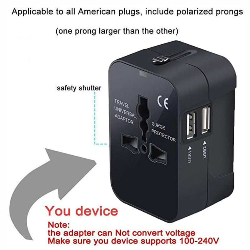 Universal-Reiseadapter mit USB-C