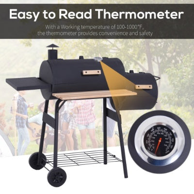 Outsunny 48" Holzkohlegrill &amp; Smoker Combo