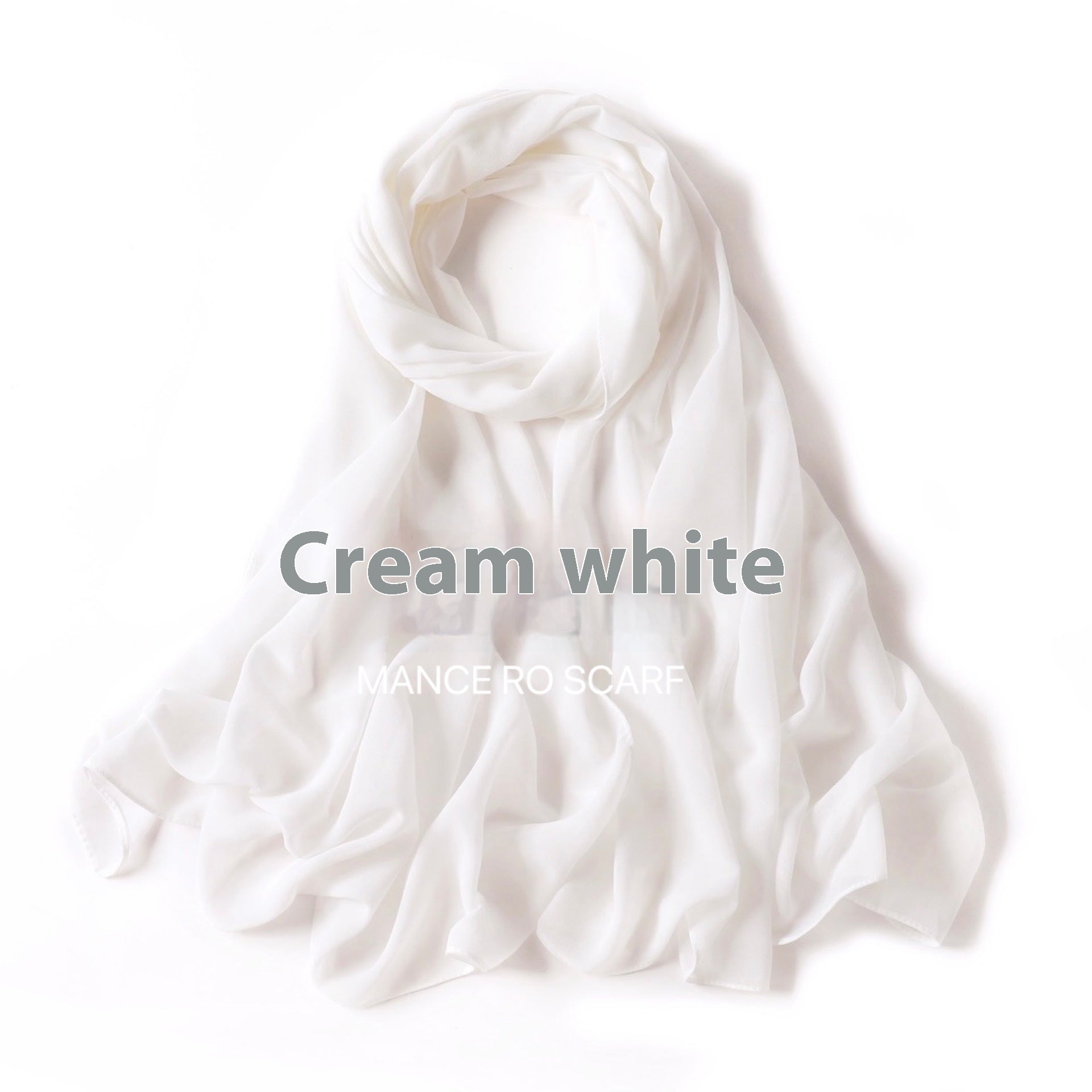 Foulard en mousseline de soie perlée