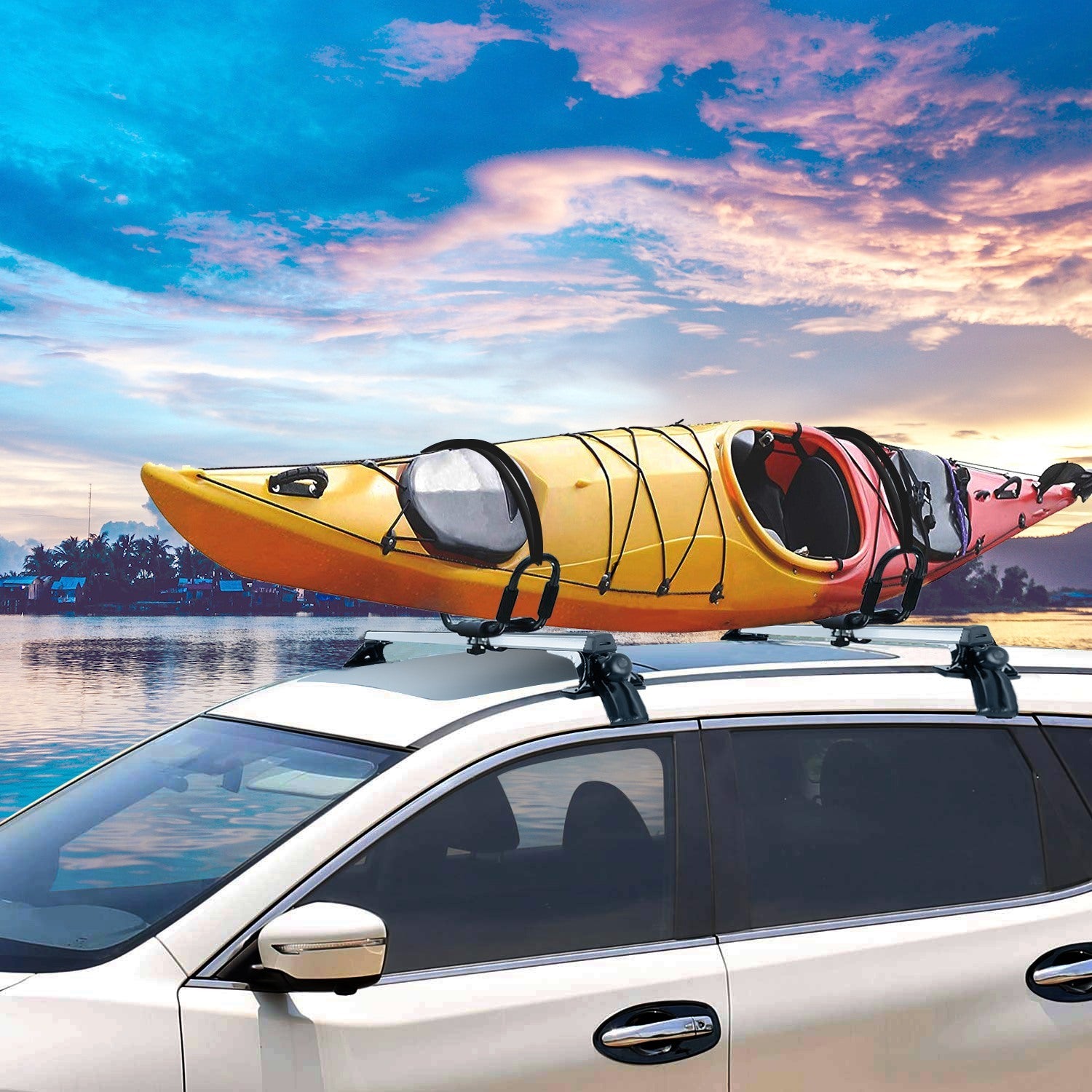 Universal 47.24in Aluminum Roof Rack
