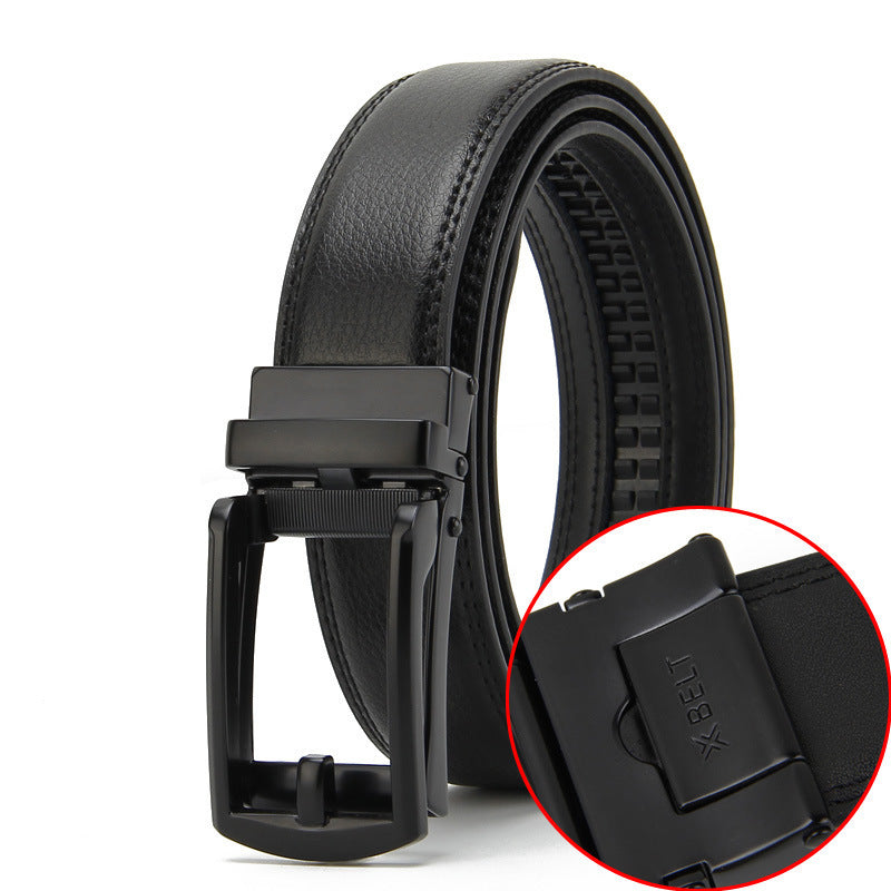 Men’s Auto Buckle Cowhide Dress Belt