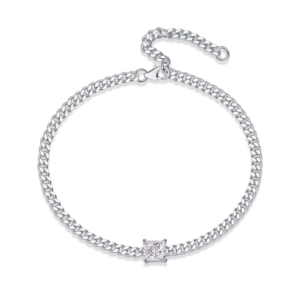 Resolute Moissanit-Silberarmband