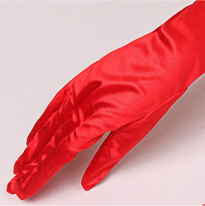 Beaded Satin Bridal Cover-Up Gloves