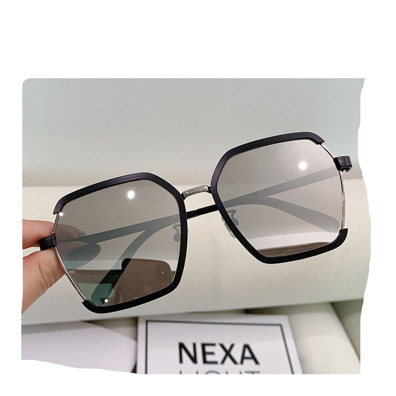 Ins Vintage Halbrahmen-Sonnenbrille