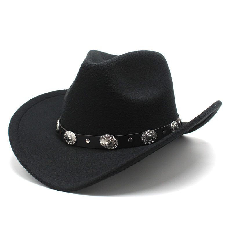 Chapeaux de cowboy western en laine de style minoritaire