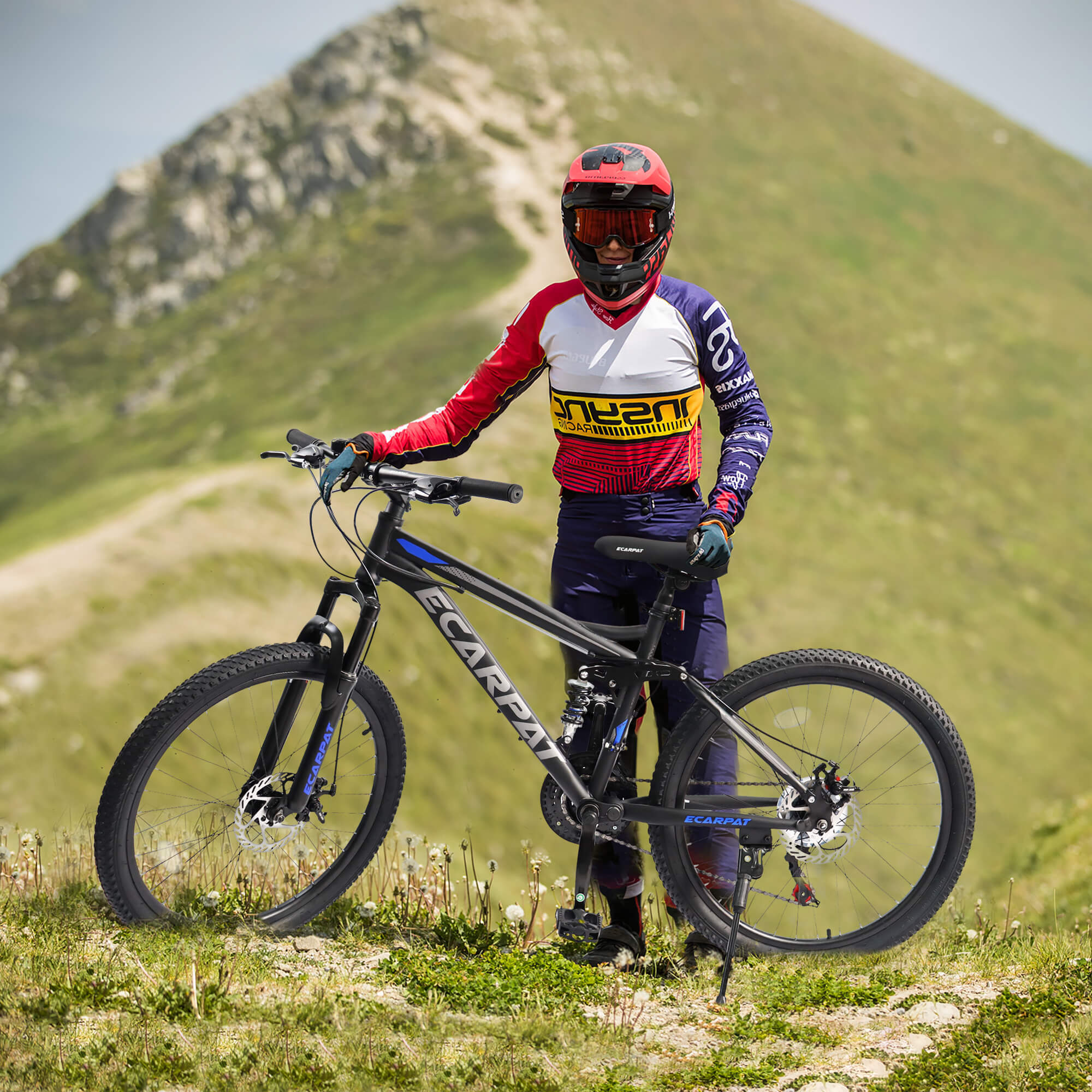24-Zoll-MTB-Fahrrad, 21-Gang, Scheibenbremsen, robuster Rahmen