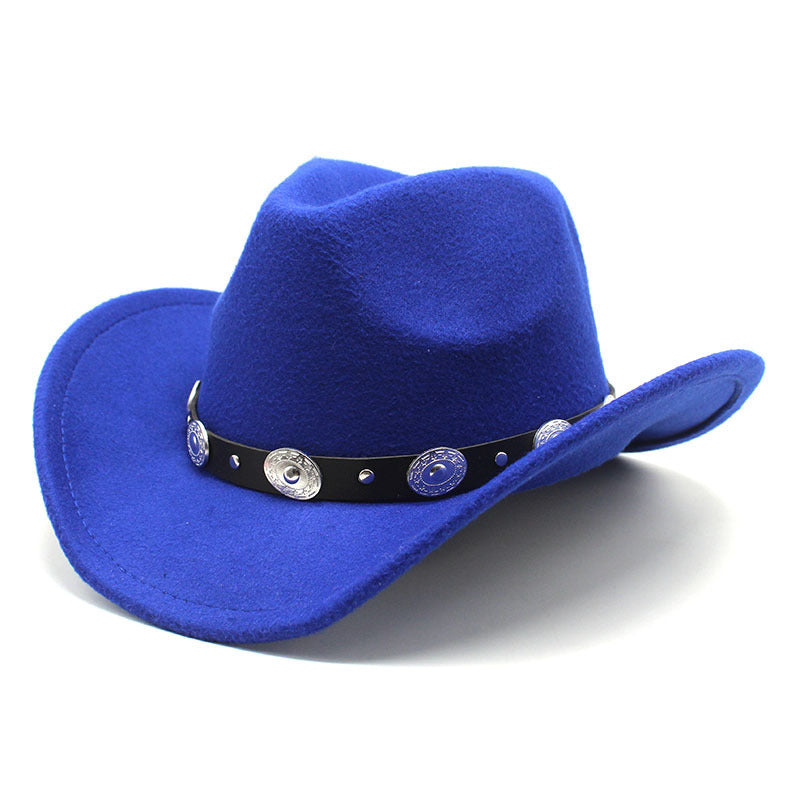 Chapeaux de cowboy western en laine de style minoritaire
