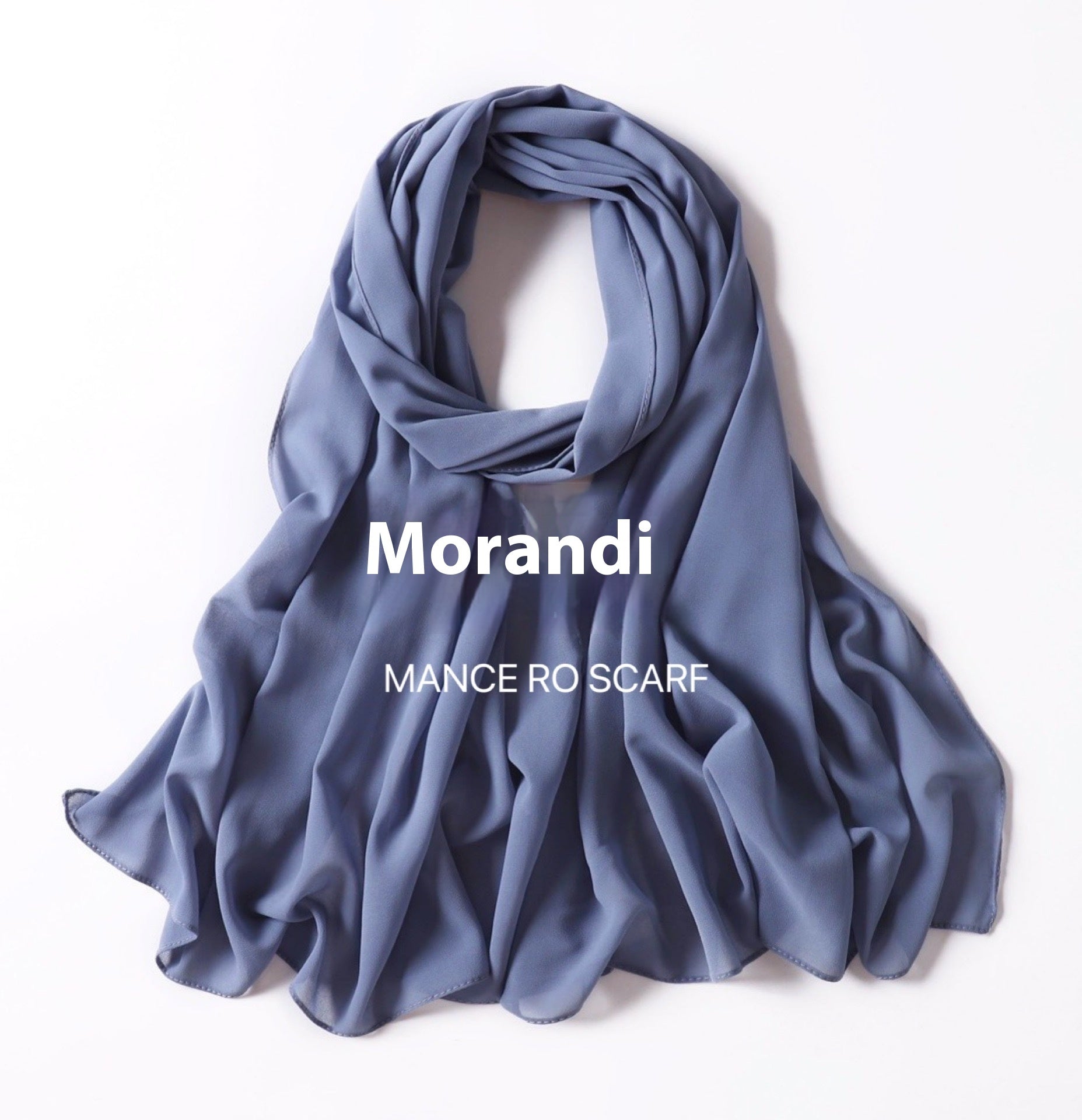 Foulard en mousseline de soie perlée