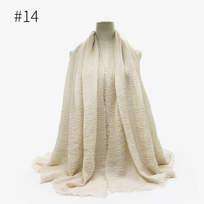 Foulard hijab en coton à bulles