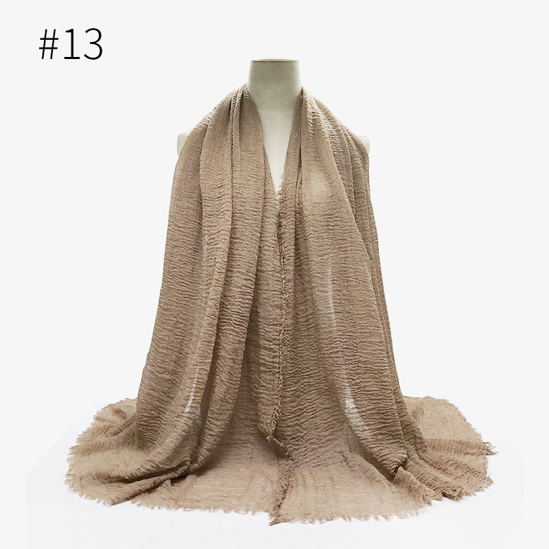 Foulard hijab en coton à bulles