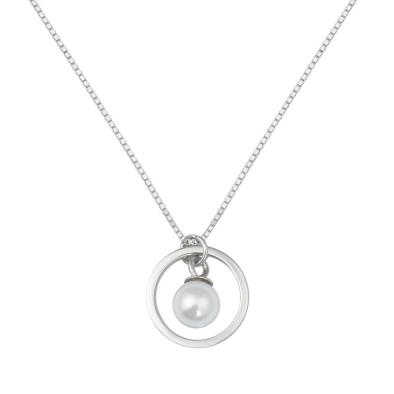 S925 Silber Perle Schlüsselbein Halskette