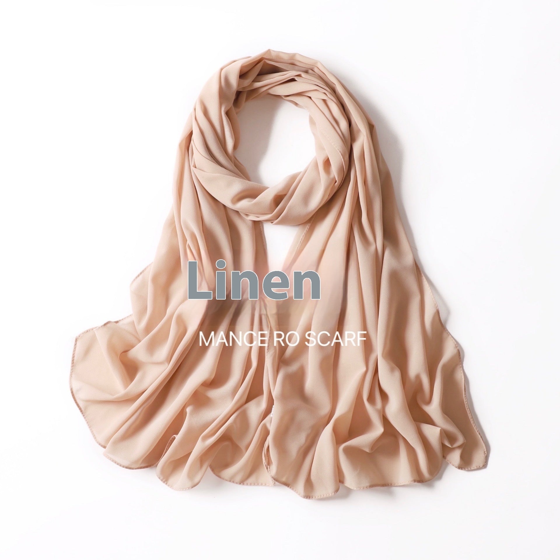 Foulard en mousseline de soie perlée