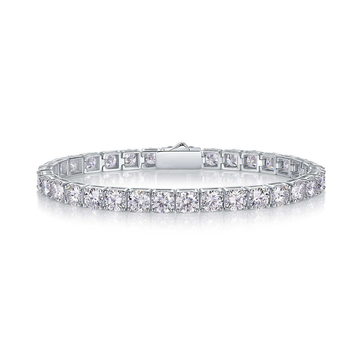 Gravitation Moissanit Silberarmband
