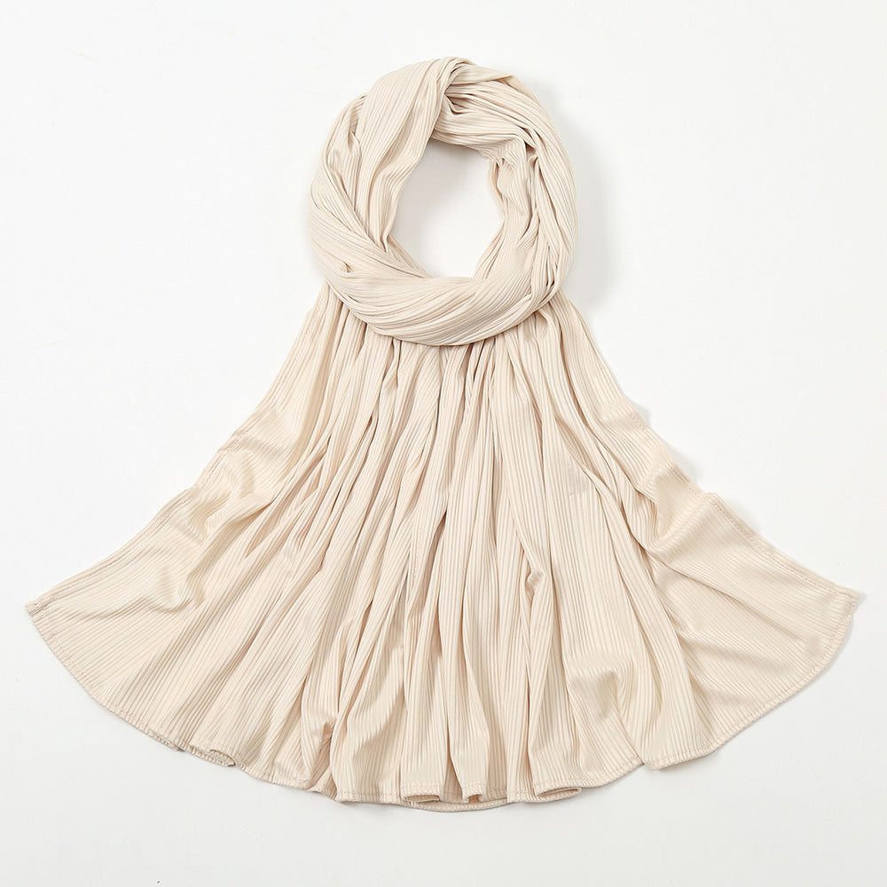 Écharpe en tricot de coton rayé pour femme