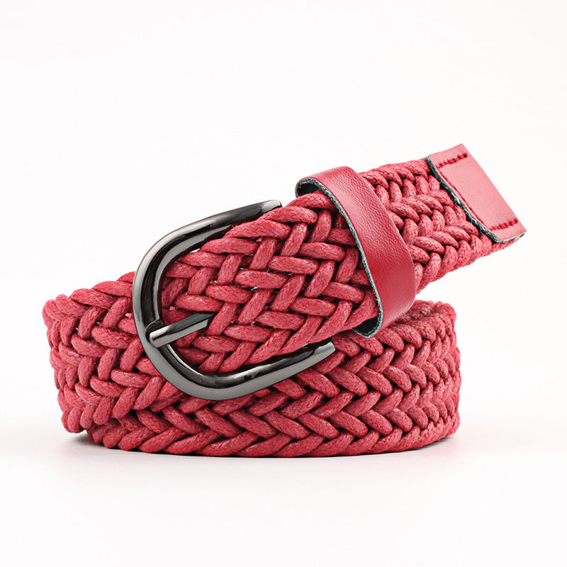 Ceinture large en coton et lin