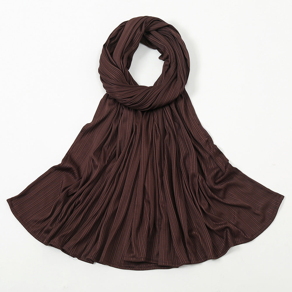 Écharpe en tricot de coton rayé pour femme