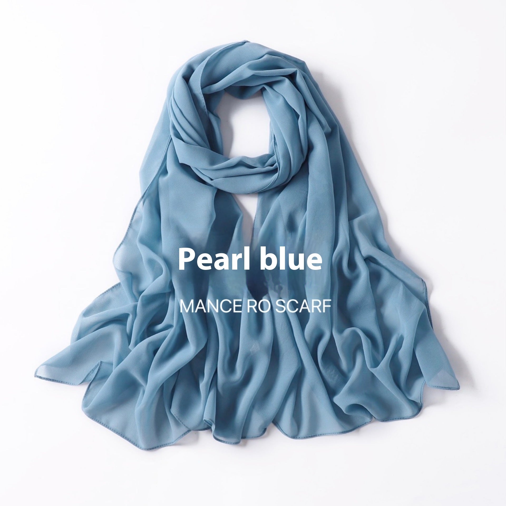 Foulard en mousseline de soie perlée