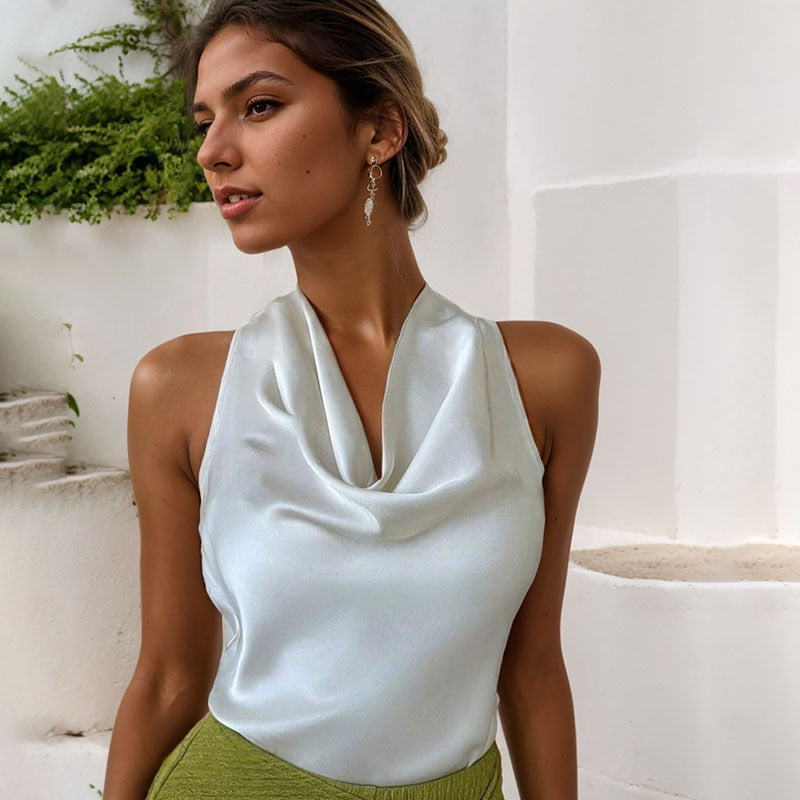 Elegant Halter Backless Vest Top