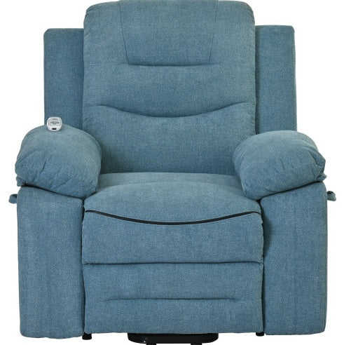 Power Lift Massage-Relaxsessel Blau