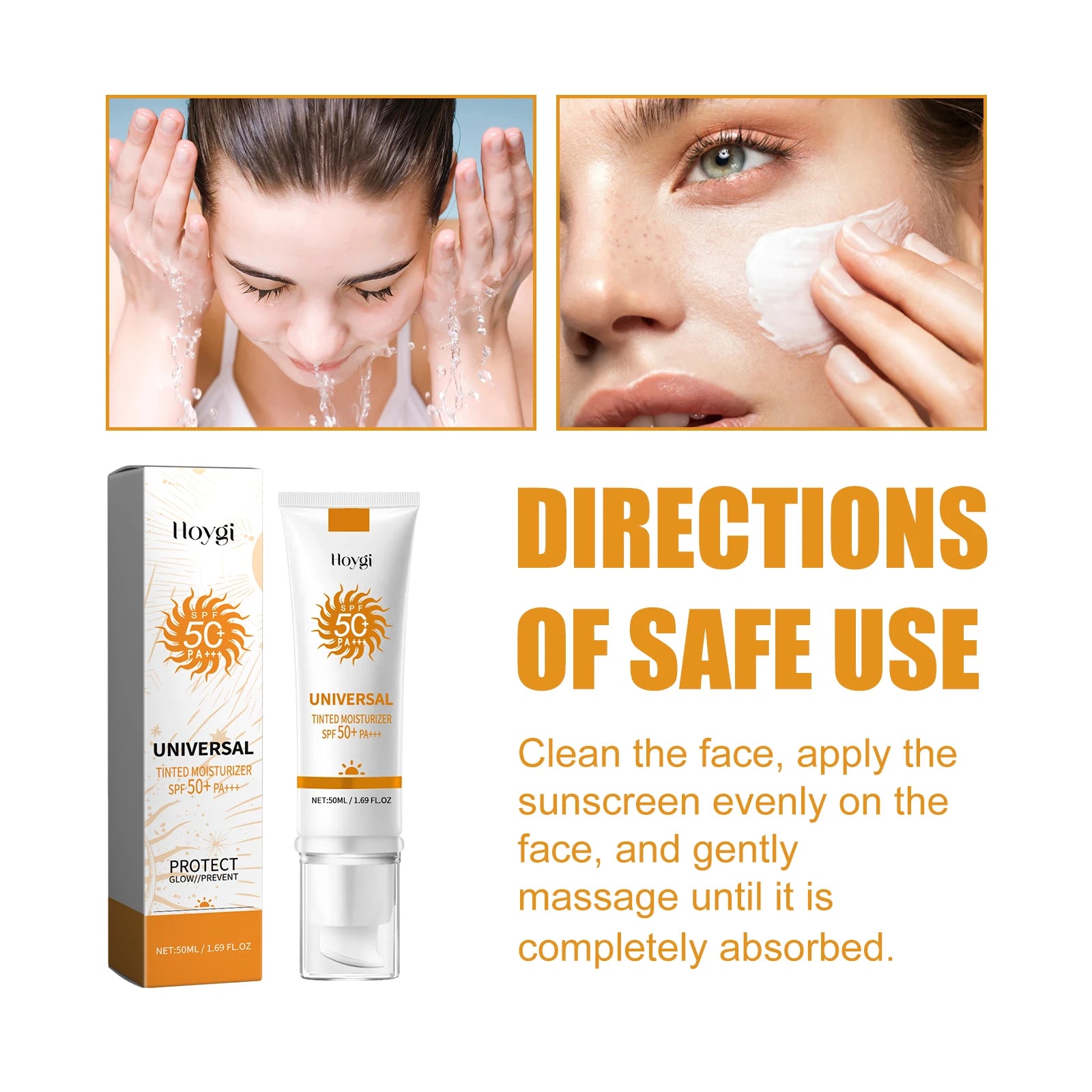 Hoygi SPF50 Sonnenschutz-Foundation-Creme