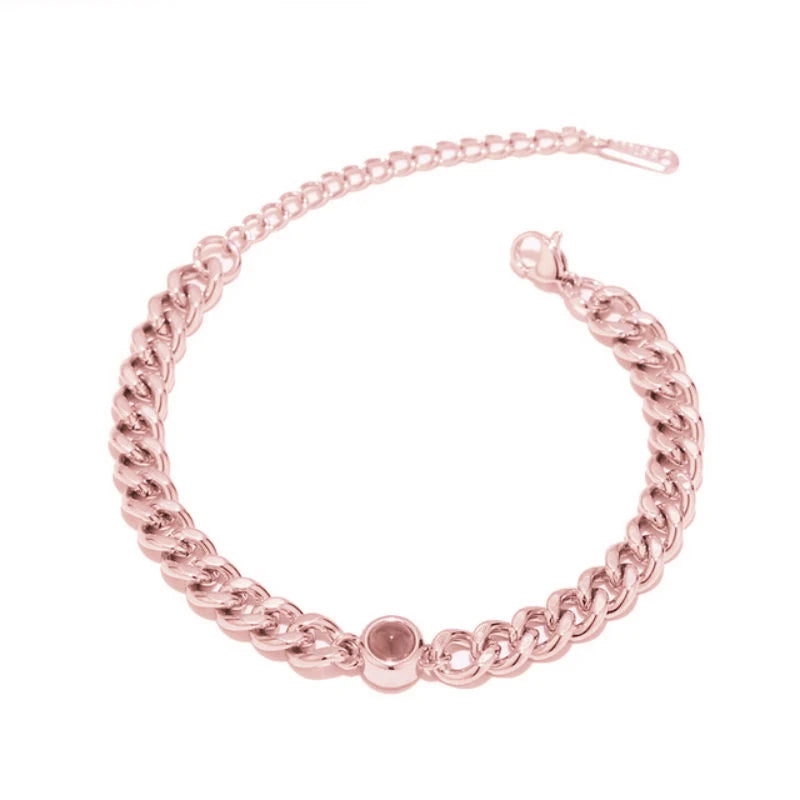 Custom Photo Projection Circle Braceletdea