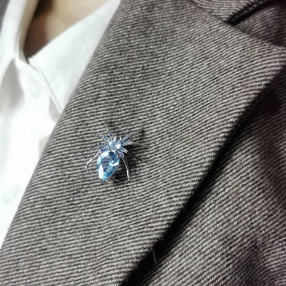 GEM'S BALLET Sky Blue Topaz Brooch