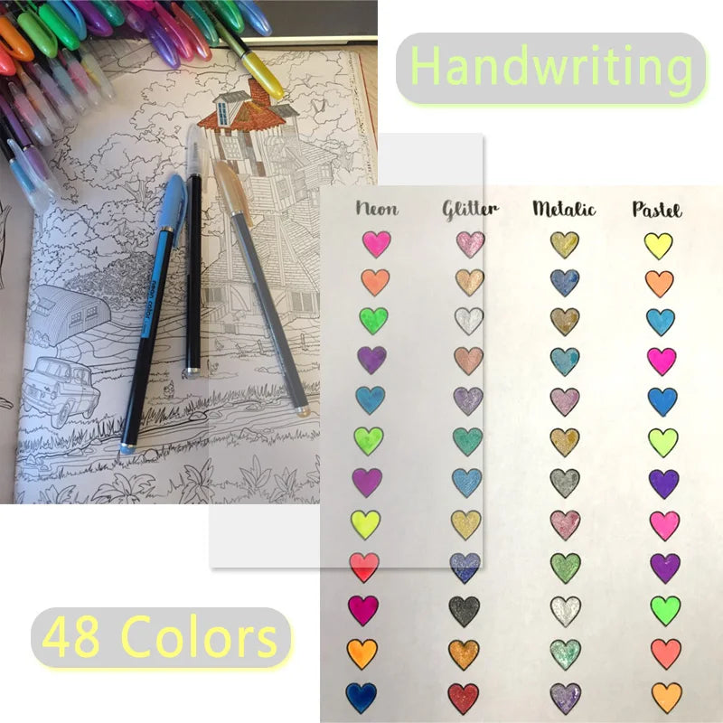 48 Color Brush Pen Set – Art & Drawing Kit