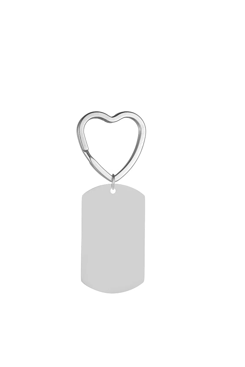 Custom Heart Photo Name Keychain