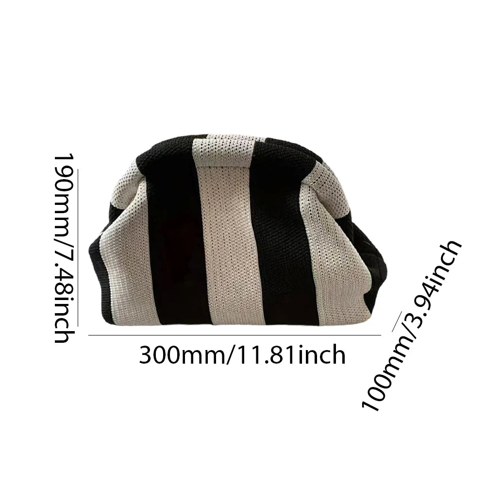 Colorblock Crochet Summer Clutch Bag