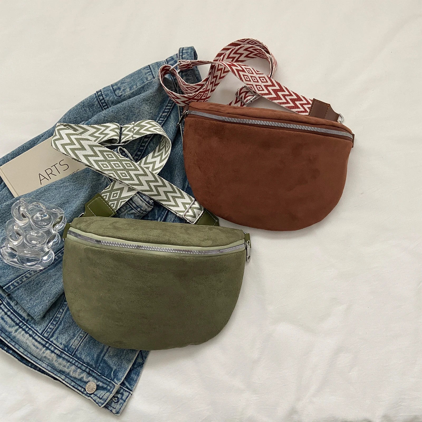 Women's Solid Sling Chest Crossbody Bag