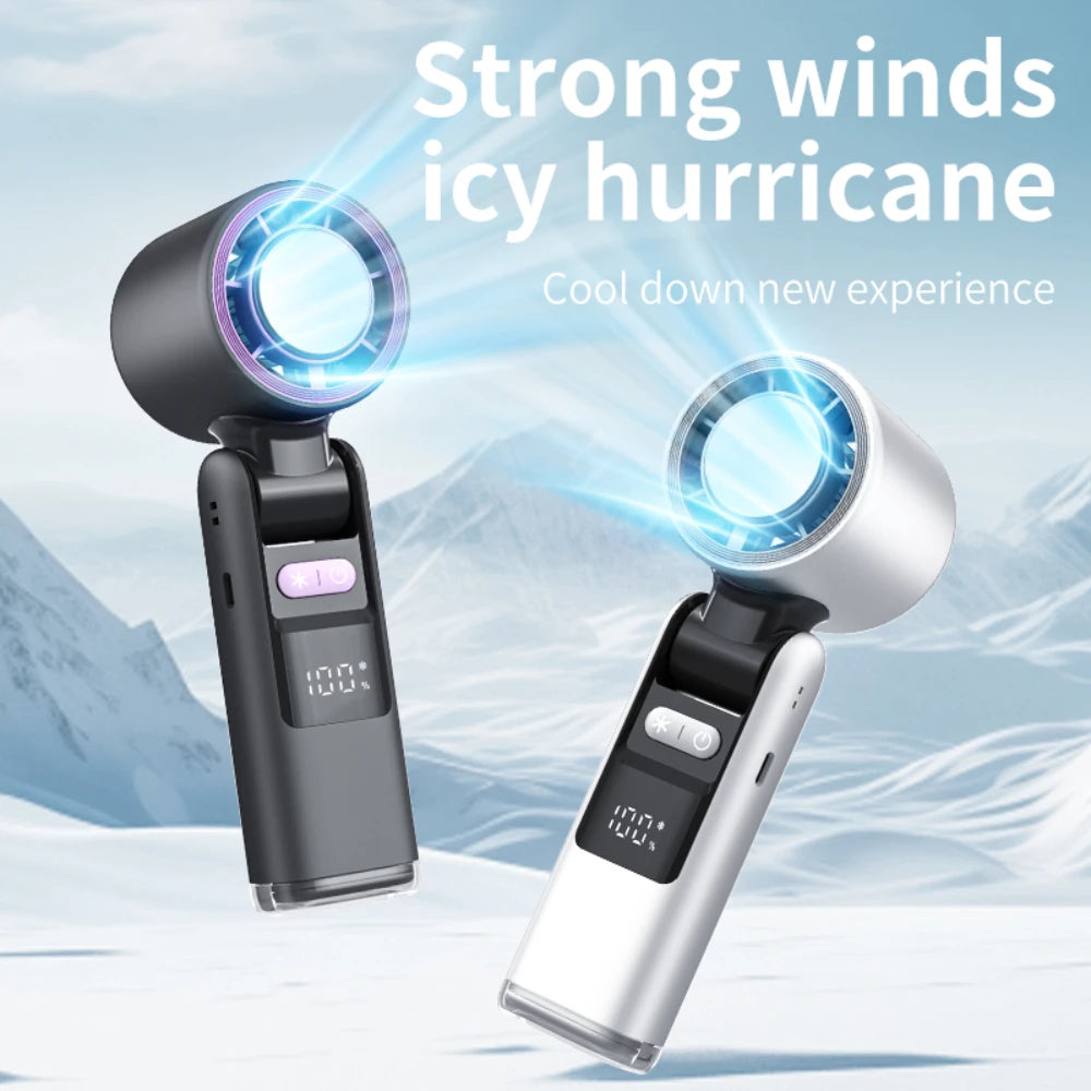 Ultra-Portable Handheld Fan with Display