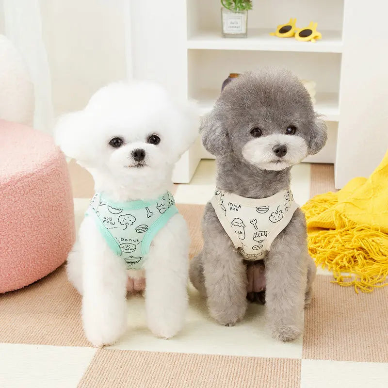 Cartoon Graffiti Summer Pet Vest