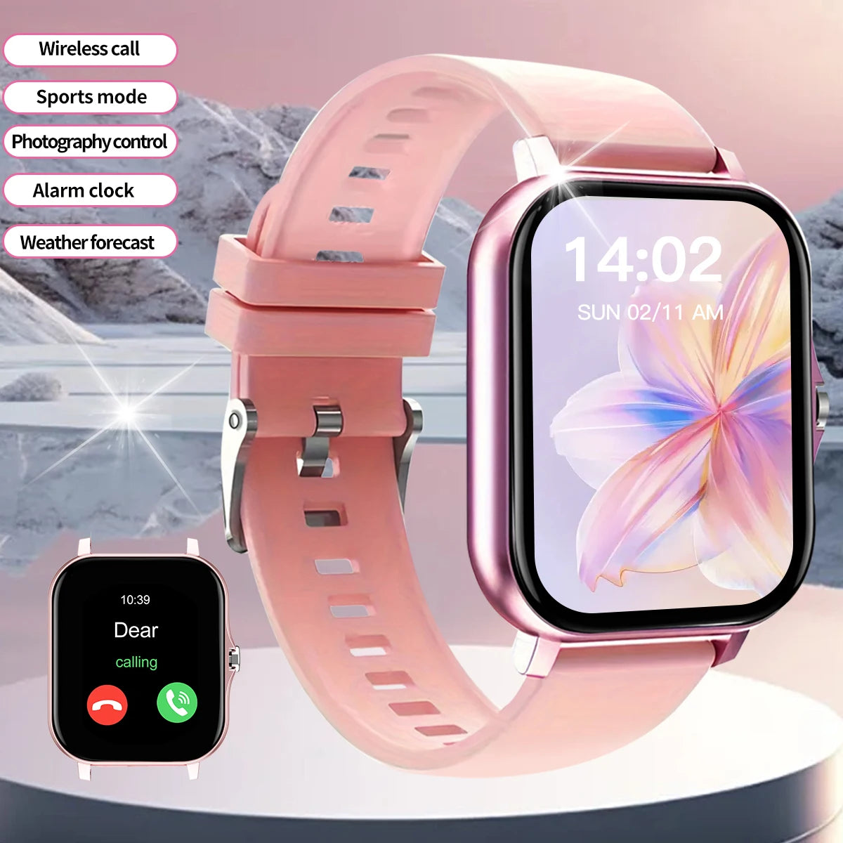 Fitness-Smartwatch mit Bluetooth-Anruf