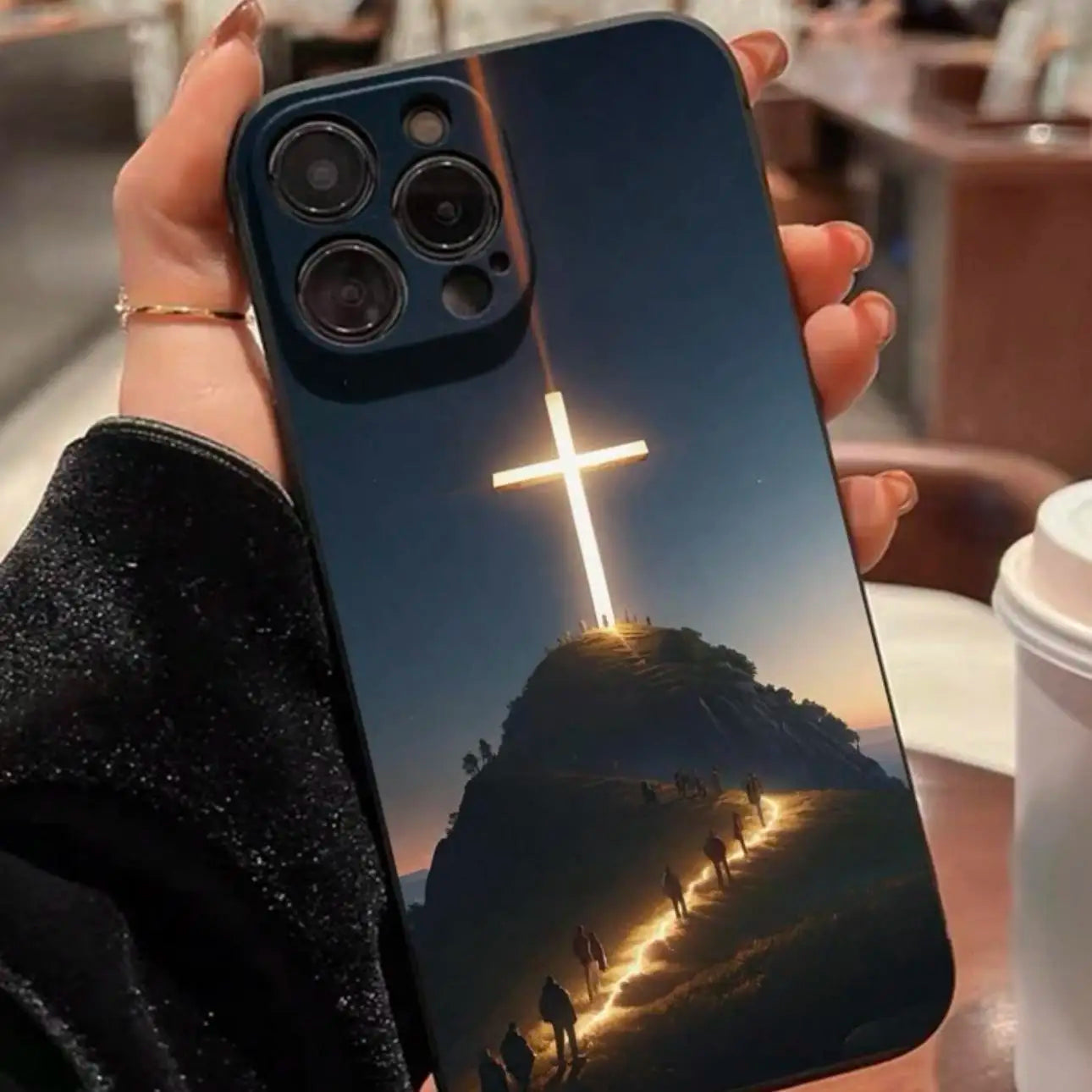 Cross Pattern Shockproof iPhone Case
