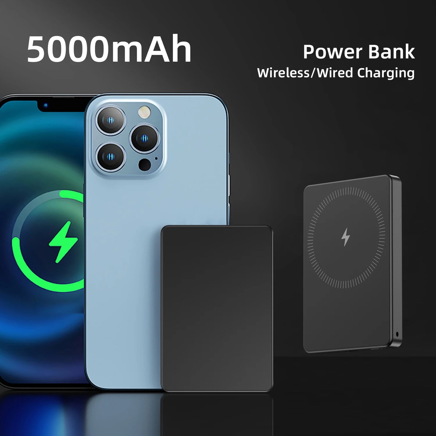Magnetische 5000 mAh kabellose Powerbank USB-C