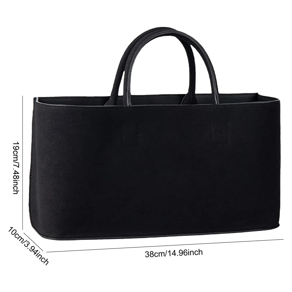 Multi-Pocket Suede Shoulder Handbag