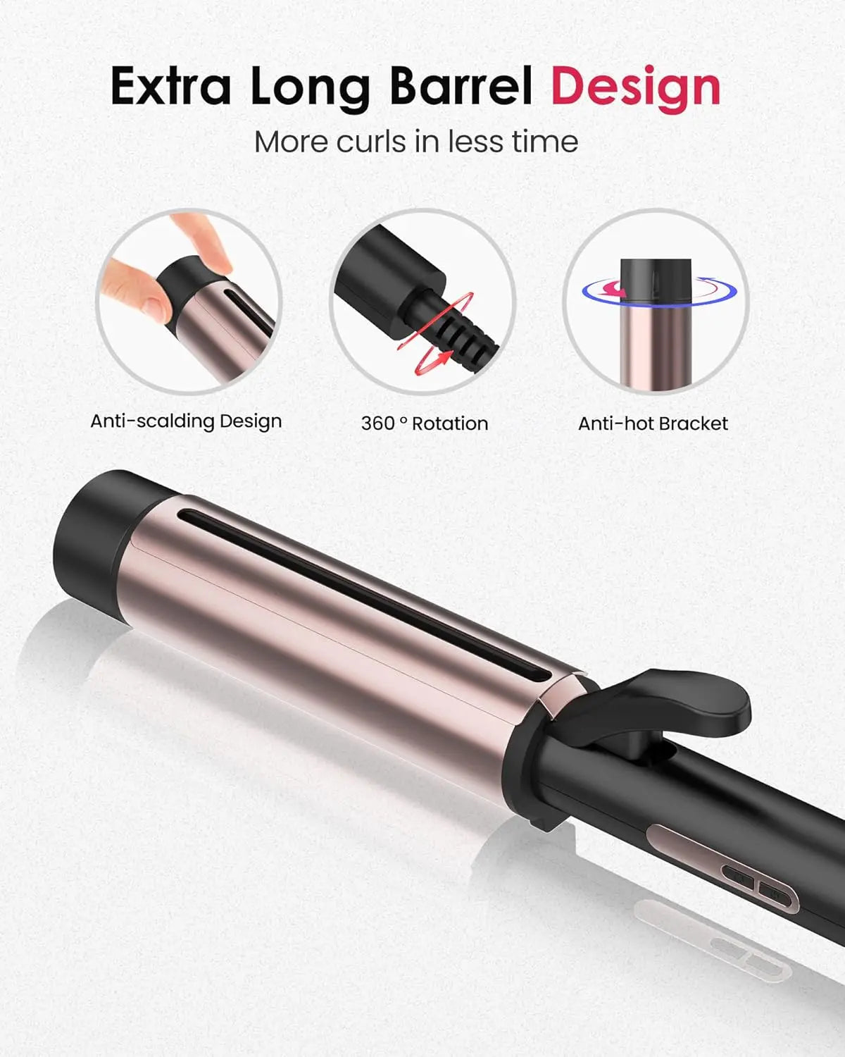 Ceramic Curling Wand for Long Hair