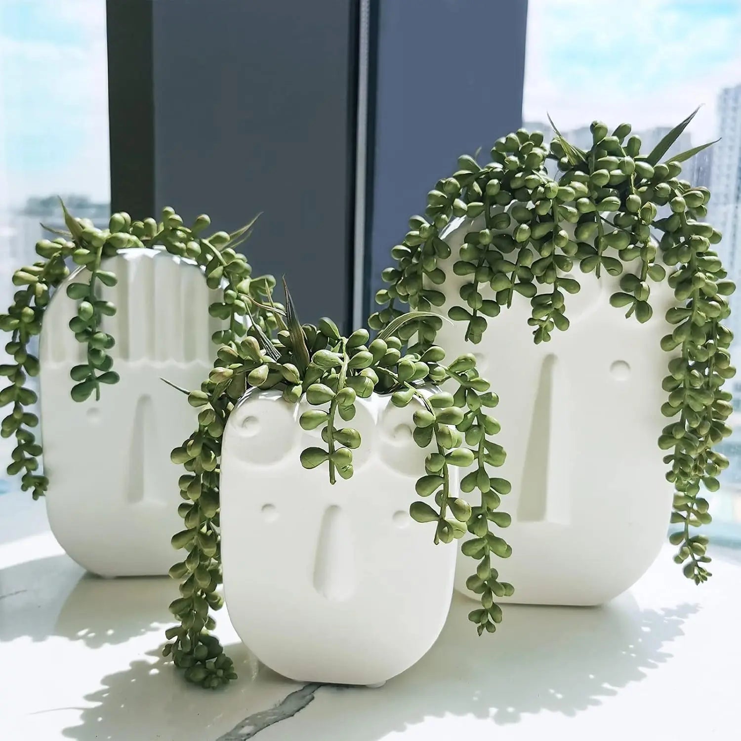 4PCS Faux Hanging Succulent String Picks