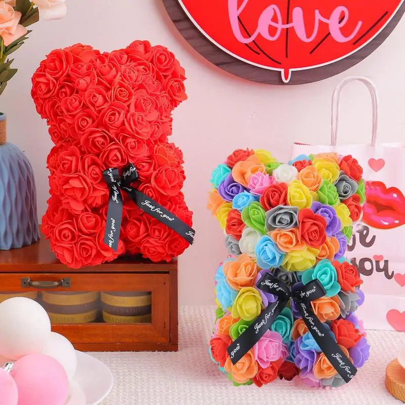 Artificial Rose Bear Gift for Her 2025