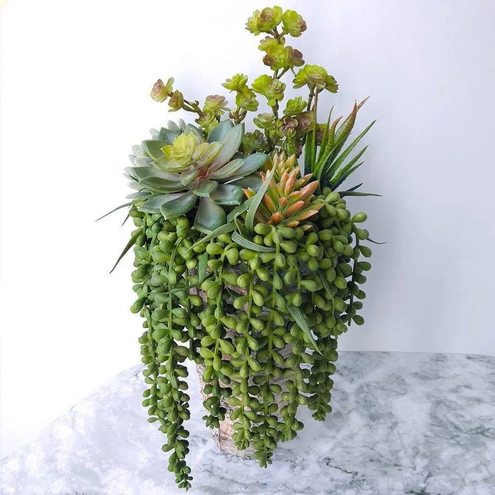 4PCS Faux Hanging Succulent String Picks