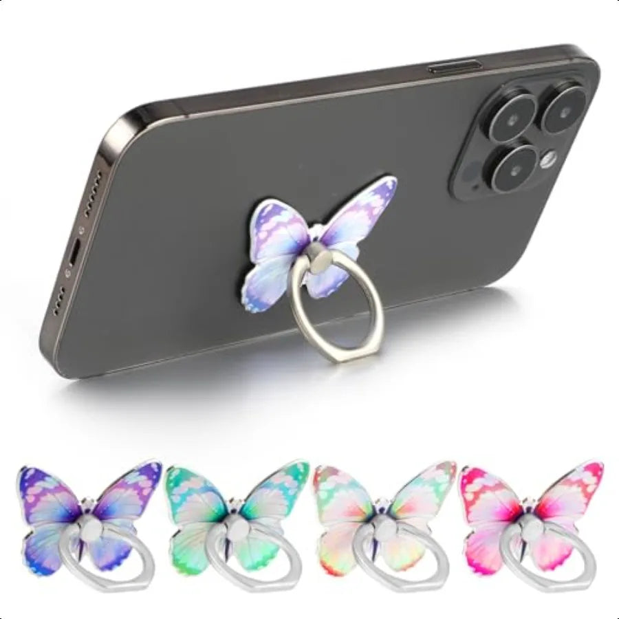 Butterfly Cell Phone Ring Grip Set – 4pcs