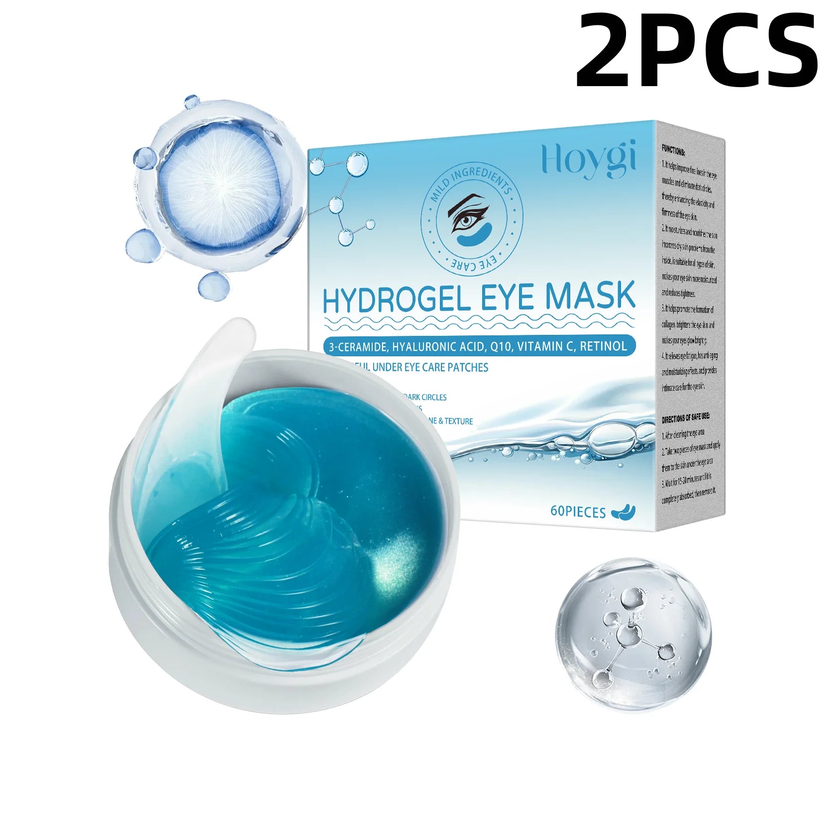 60Pairs Retinol Moisturizing Eye Mask