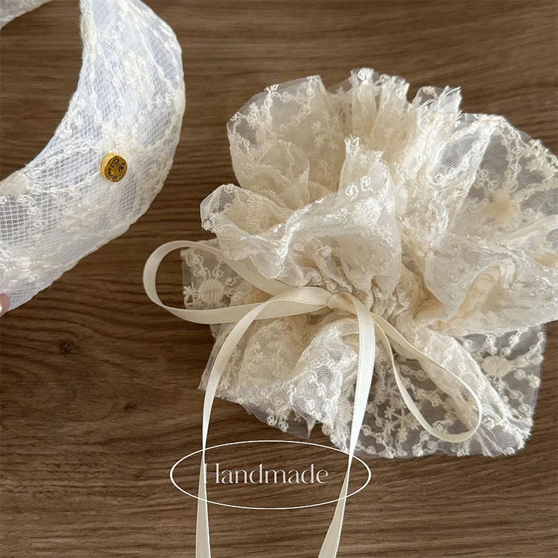 Ribbon Bow Hair Scrunchies with Tassels