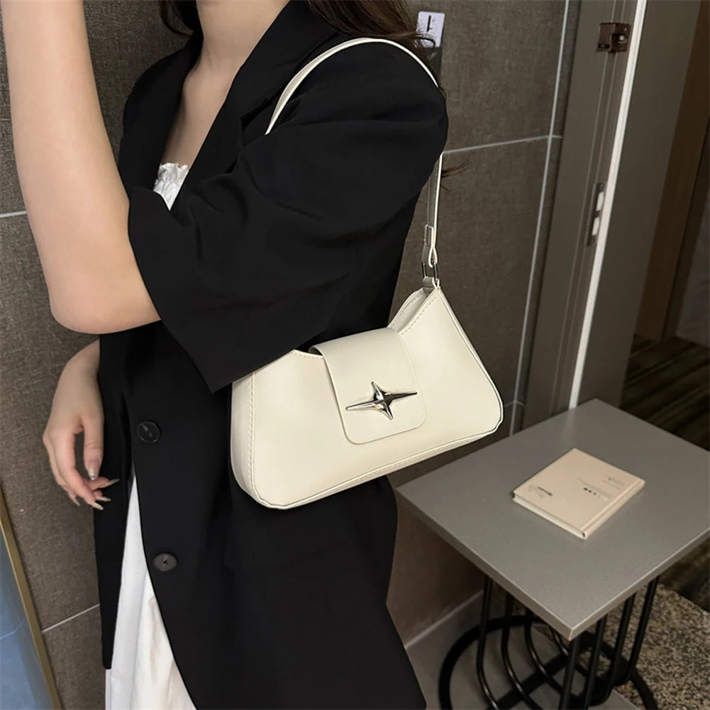Y2K Sequin PU Leather Shoulder Bag