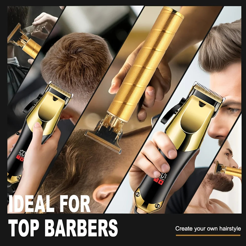 Men’s 3-Piece Grooming Kit Gold Black