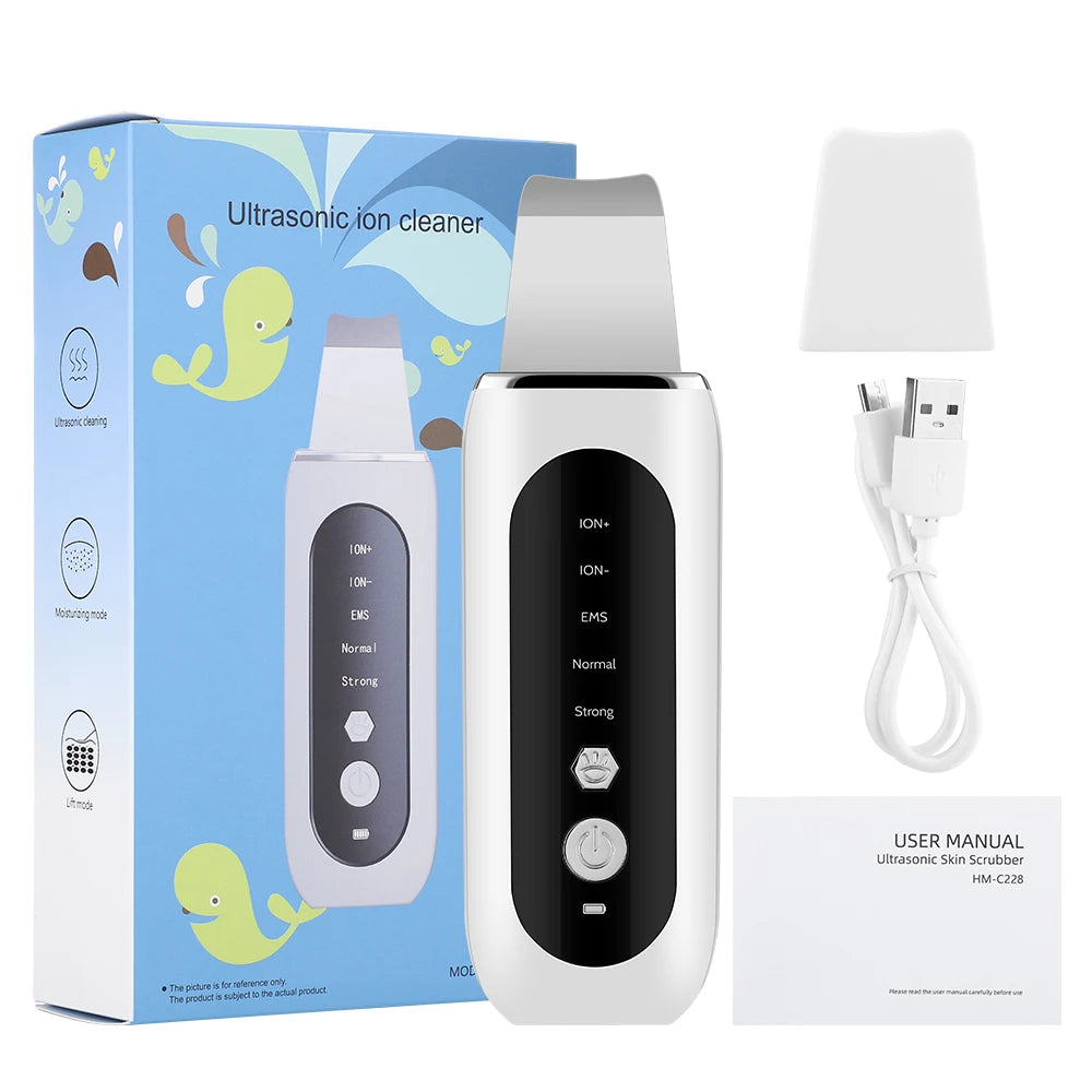 Ultrasonic Skin Scrubber LED EMS