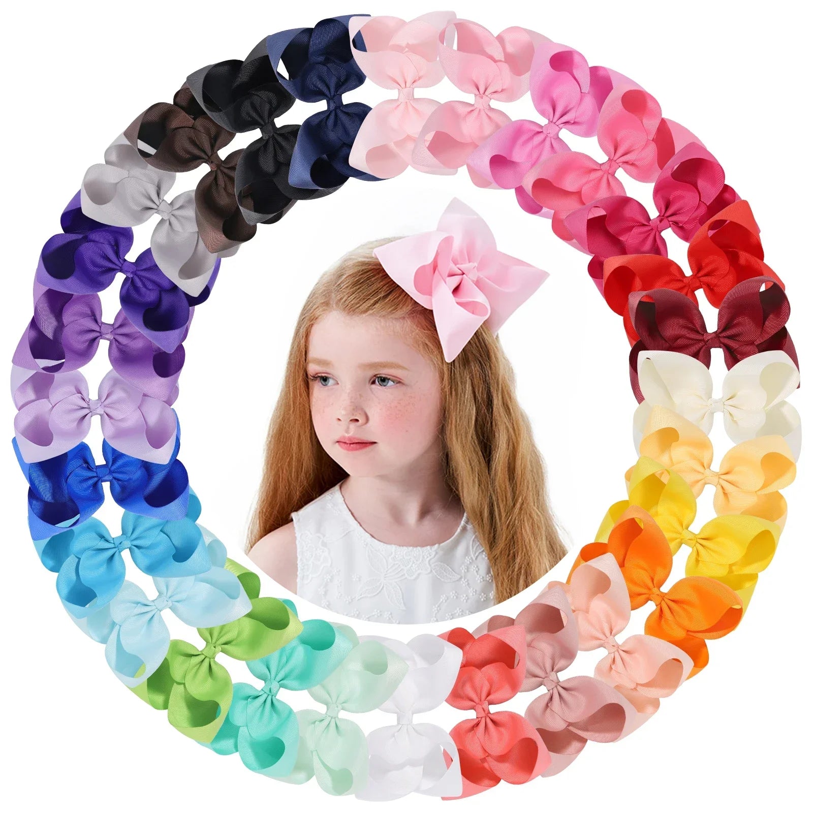 6 Inch Grosgrain Ribbon Hair Bows