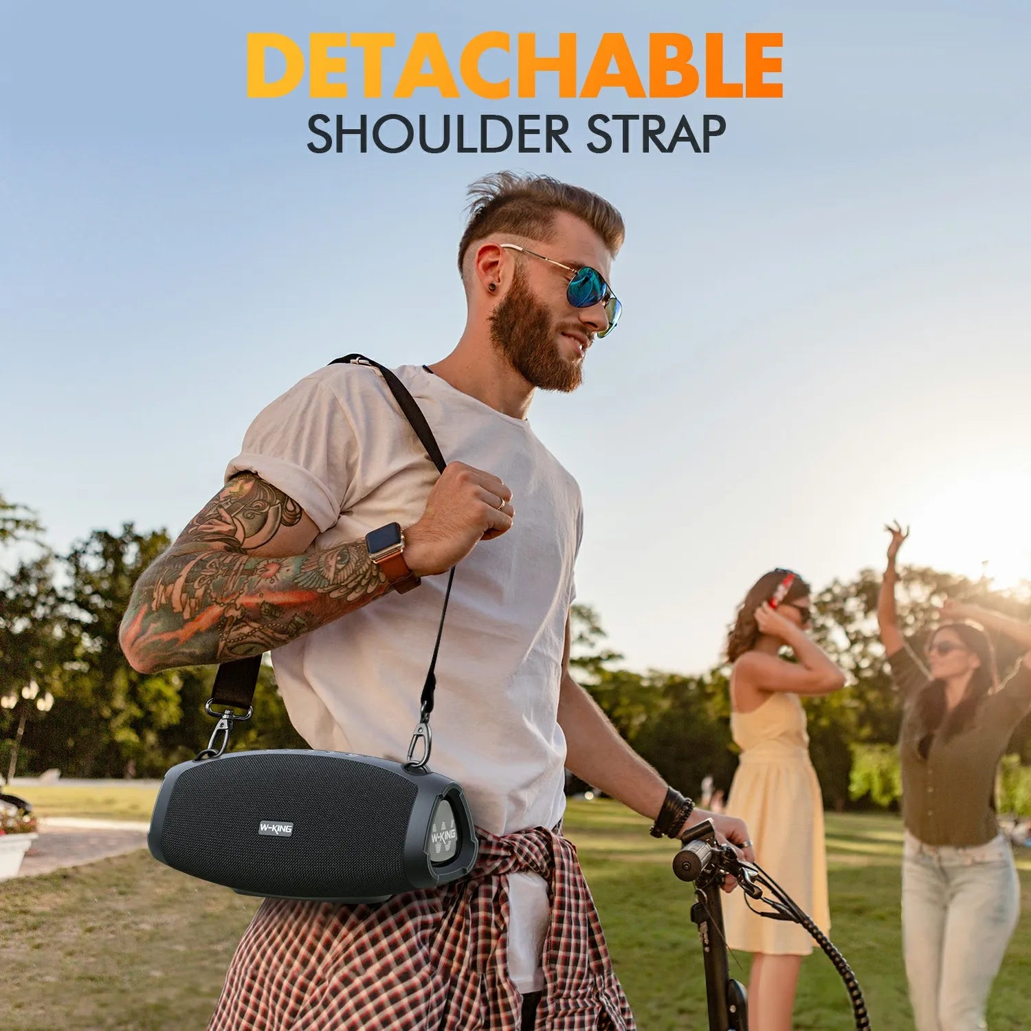 Tragbare Bluetooth-Boombox W-KING 70 W